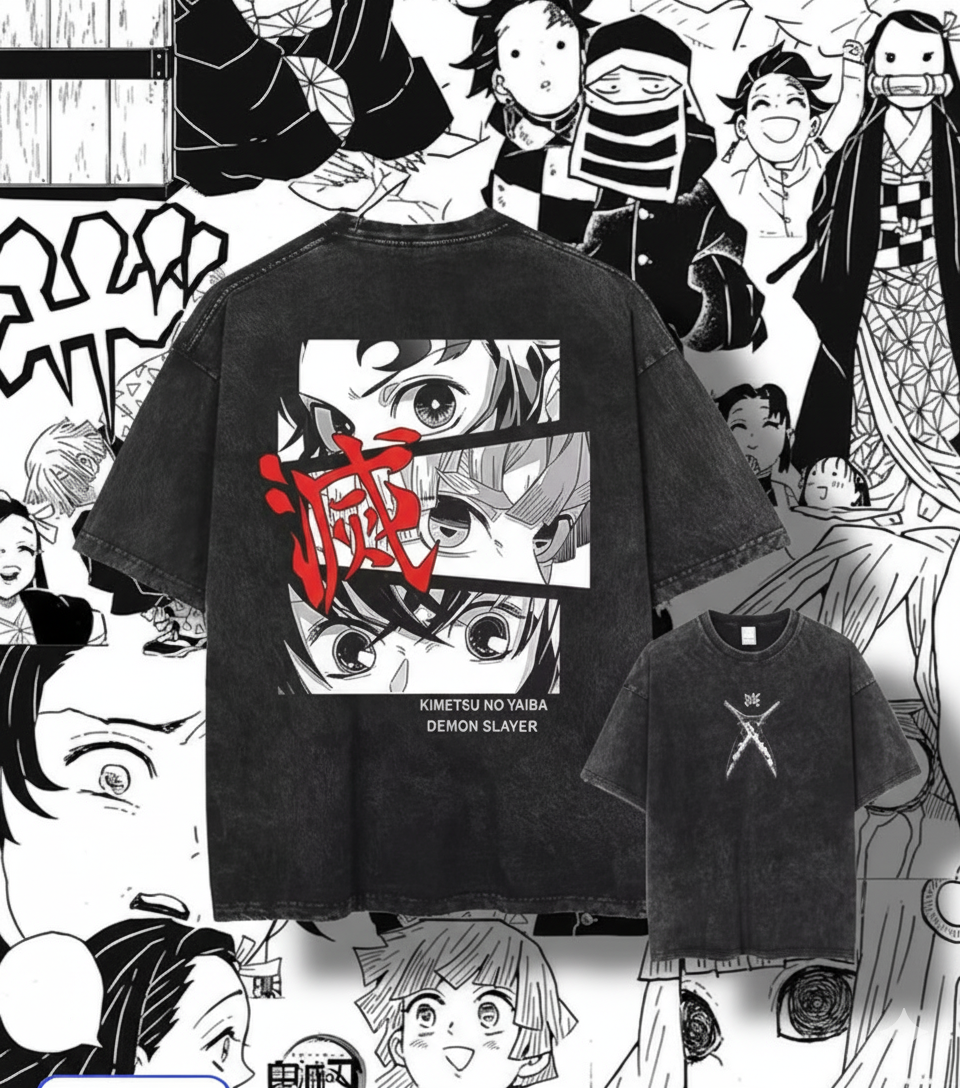 Acid washed oversized unisex T-shirt(3DESIGHNS)