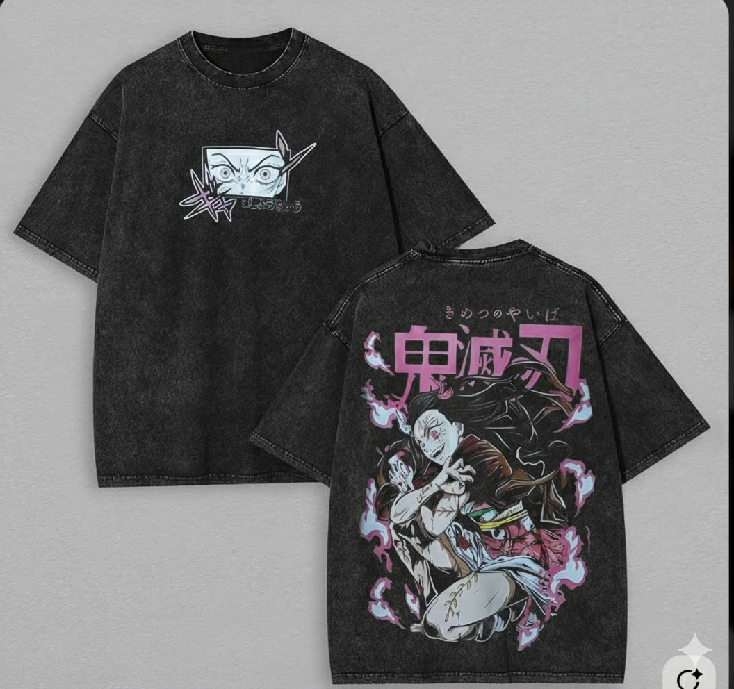 Acid washed oversized unisex T-shirt(3DESIGHNS)