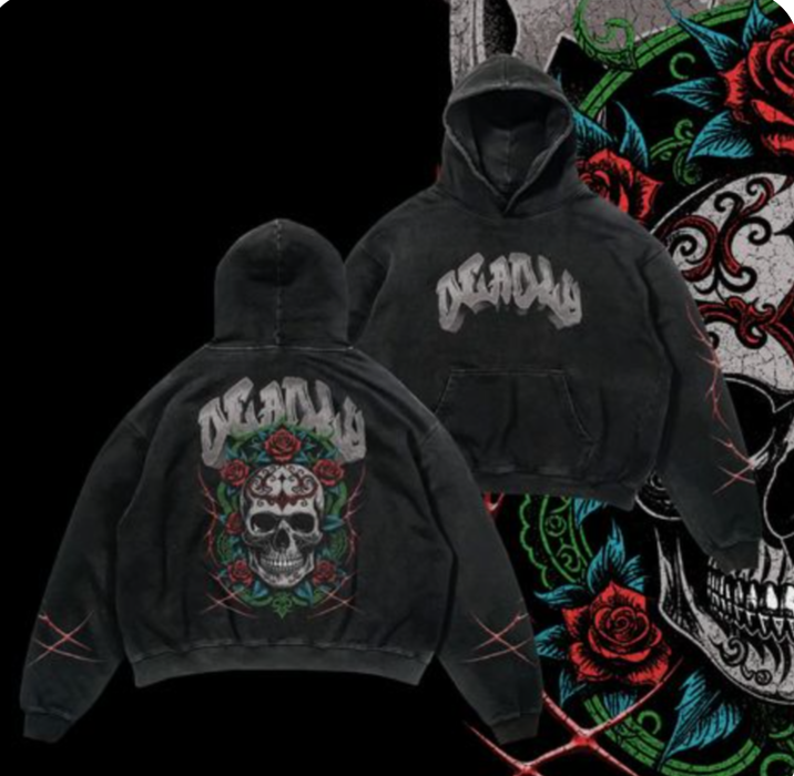 ACID WASH HOODIE TOP QUALITY HOODIE