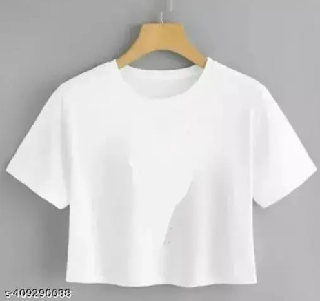 Plain Pure Cotton Girl’s Crop top