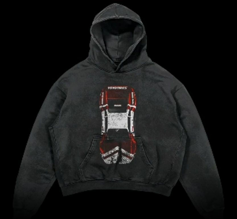 Drop Shoulder Acid Wash Hoodie